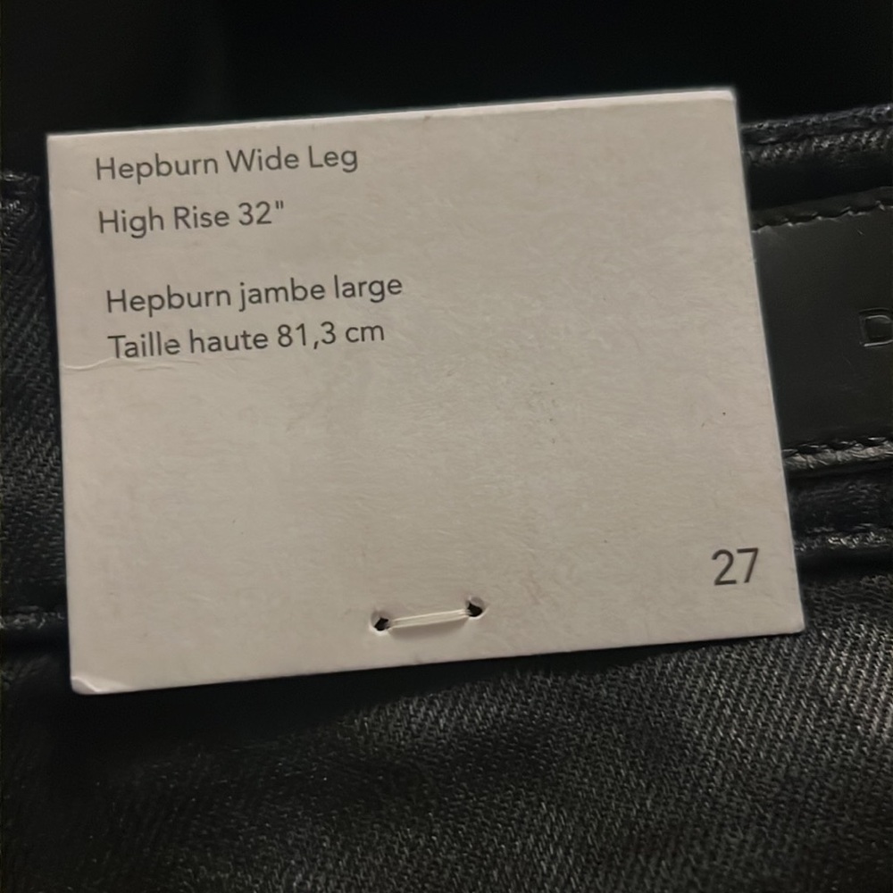 DL1961 Black Wide Leg Flare Jeans - Picture 6 of 9